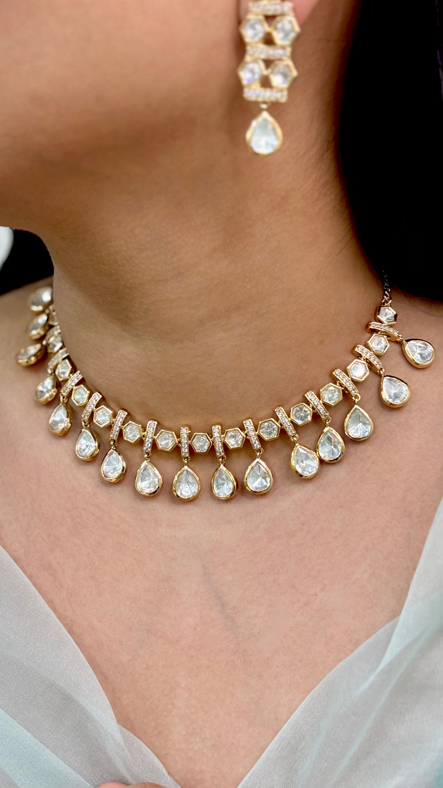 Classic Polki & Kundan Necklace Set
