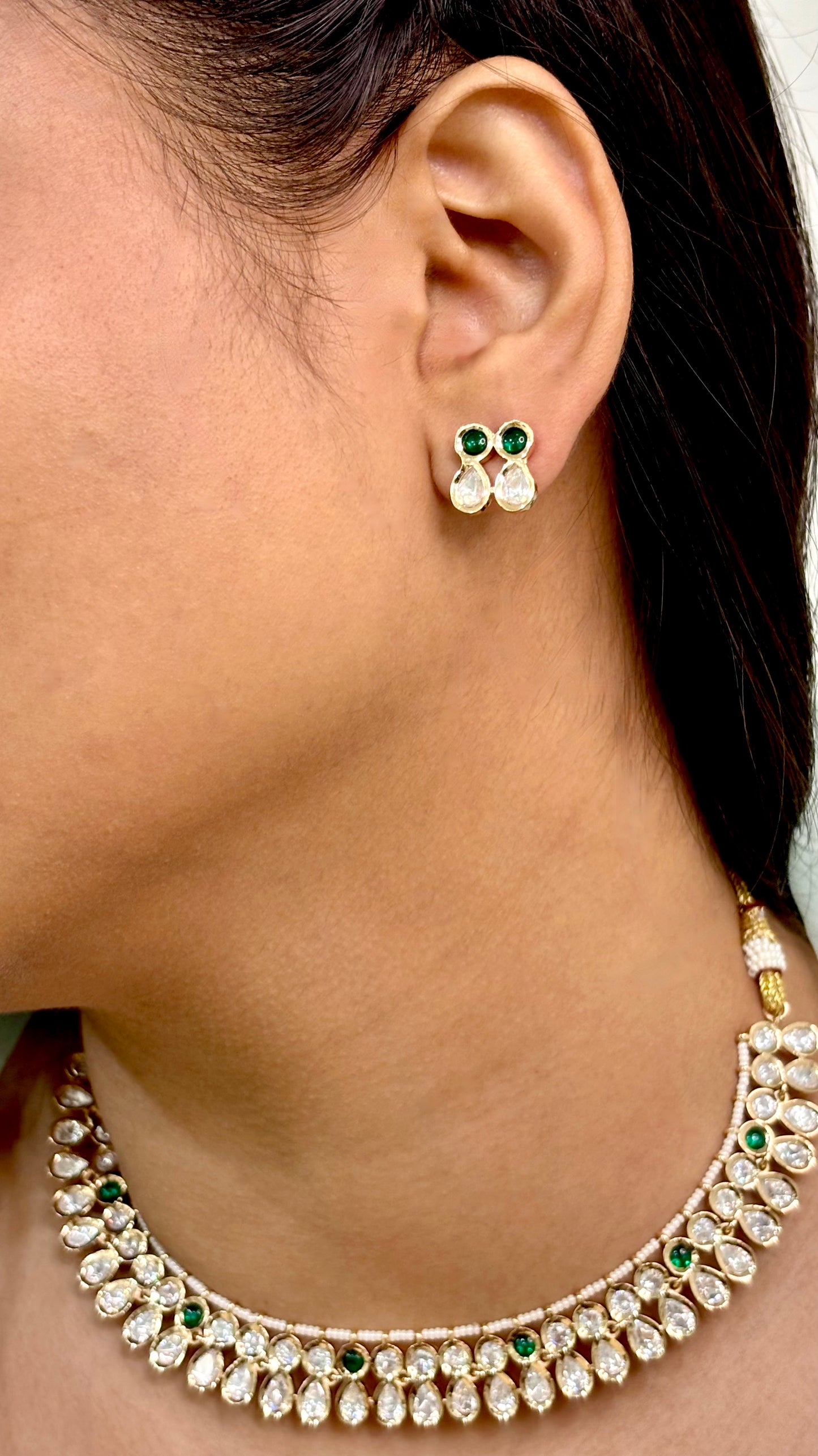 Classic Green Elegance Kundan Choker Set