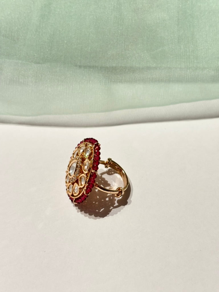 Meher Ruby Polki Ring