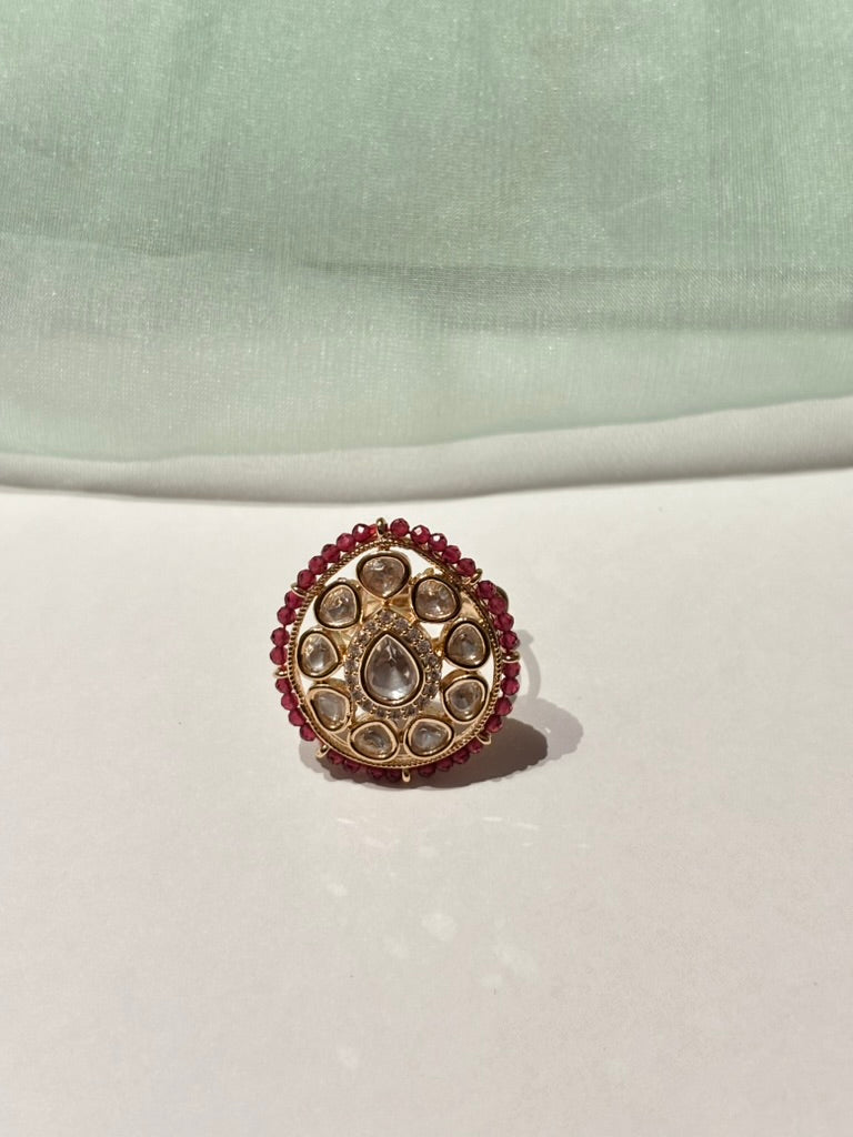 Meher Ruby Polki Ring