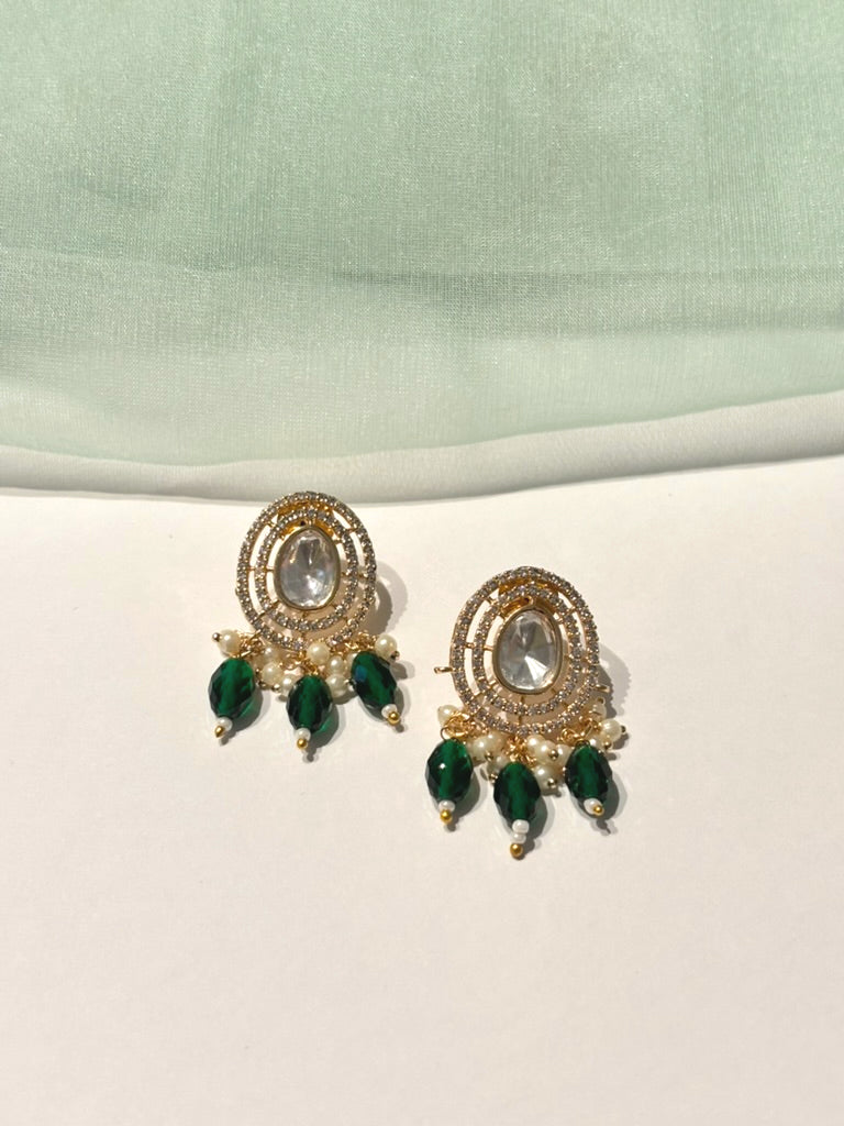 Sitara-Emerald earrings