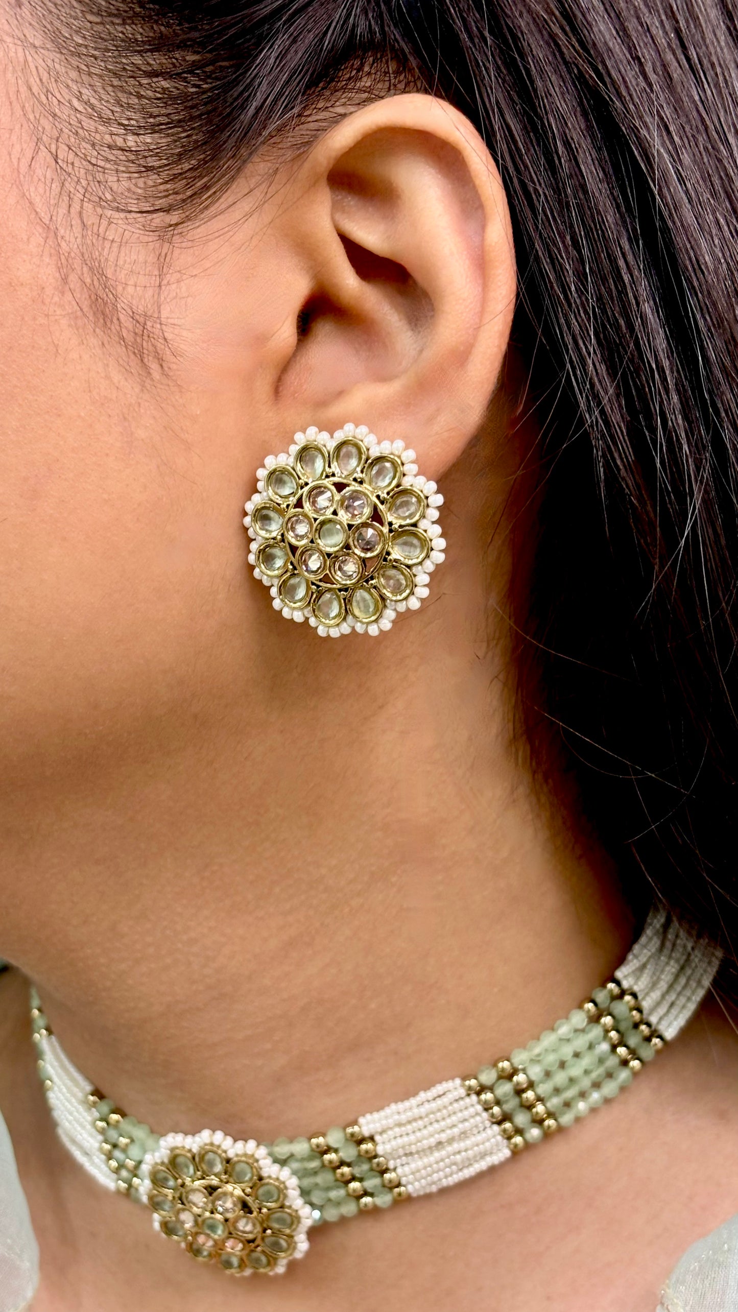 Serene Light Green Kundan Choker Set