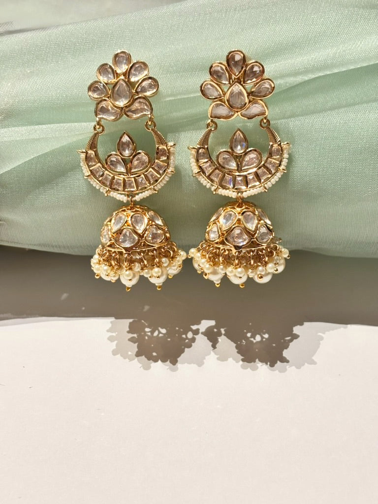 Noor Polki Kundan Jhumkas