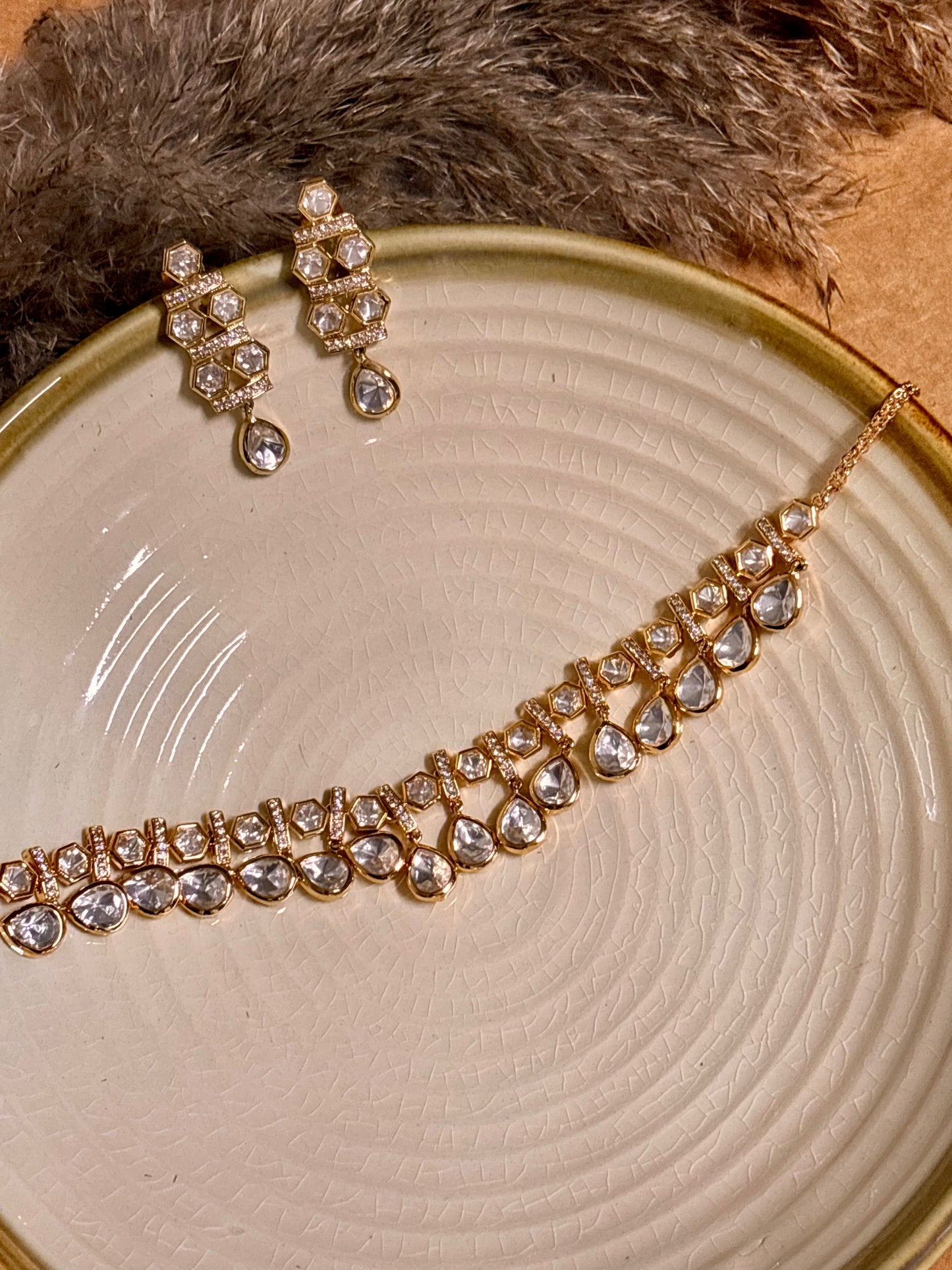 Classic Polki & Kundan Necklace Set