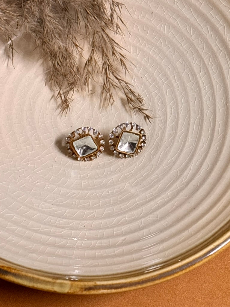 Classic Plain Polki Studs