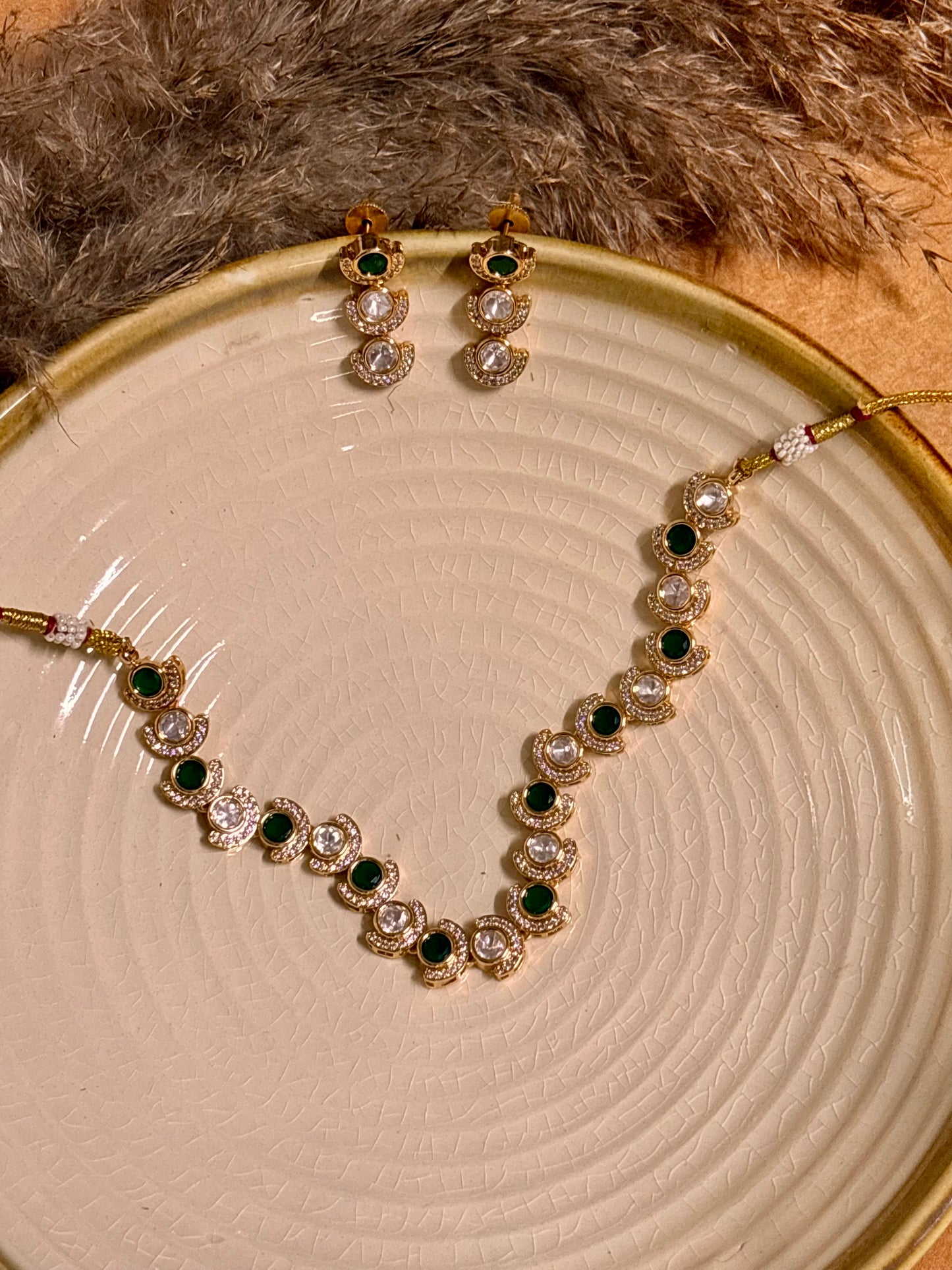 Elegant Essence Polki & Kundan Choker Set