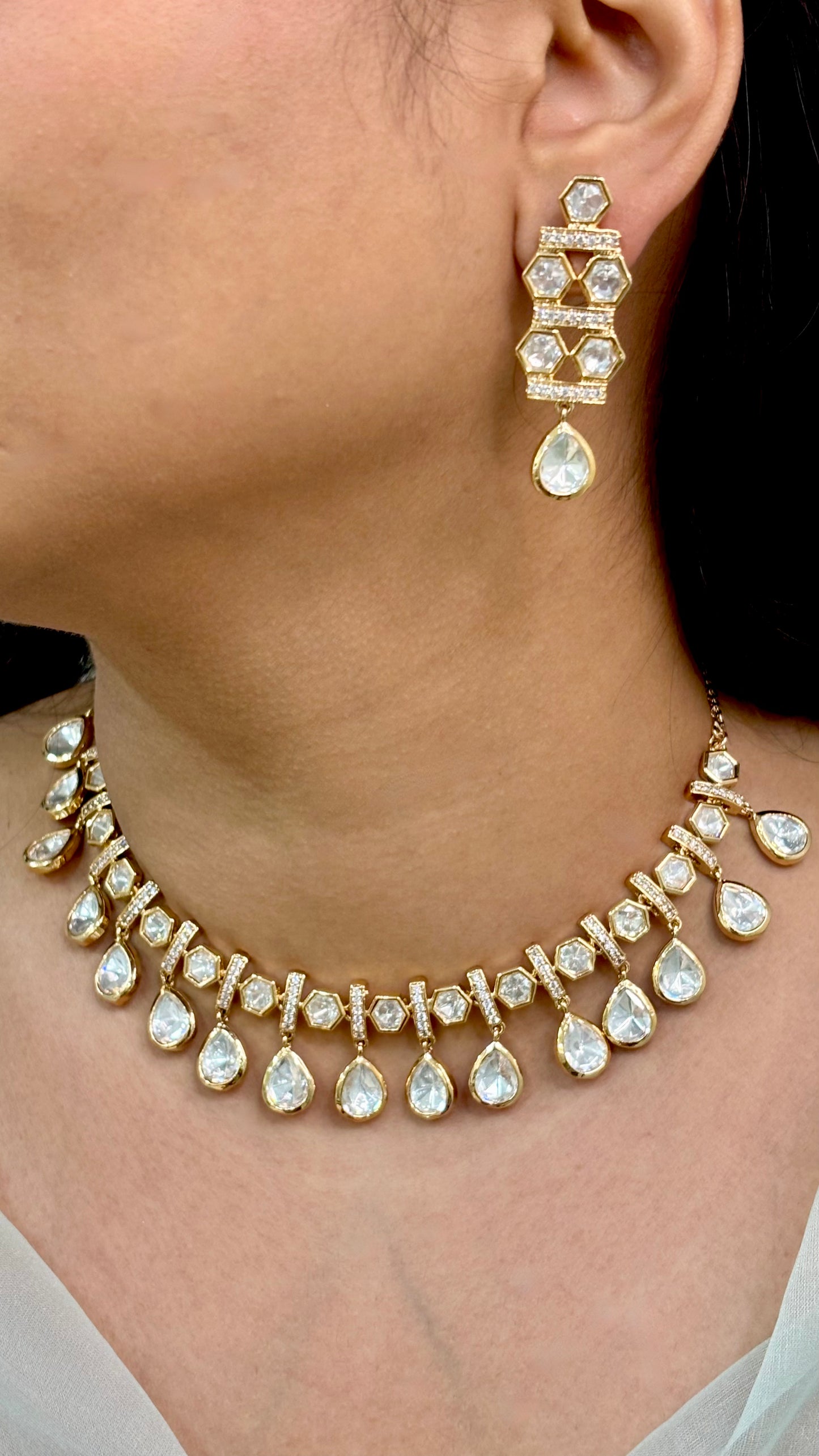Classic Polki & Kundan Necklace Set