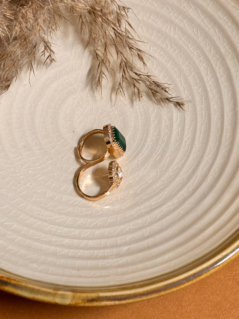 Classic Emerald & Kundan Ring