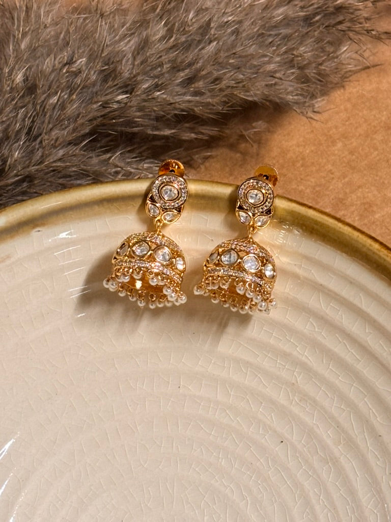 Opal Plain Polki & Kundan Danglers
