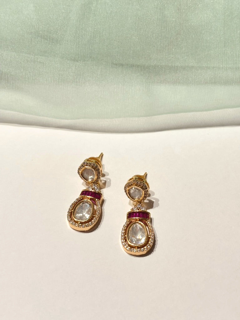 Gulnaar Polki Ruby Studs