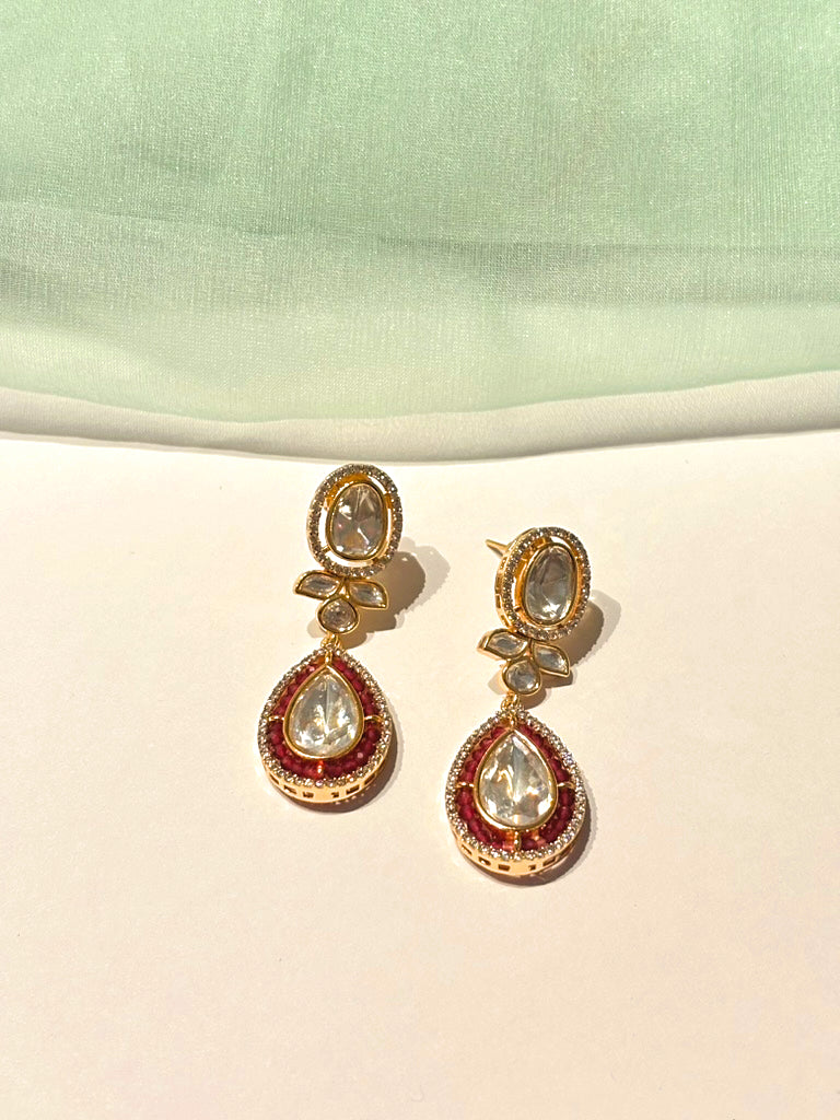 Ruby Radiance Polki Danglers