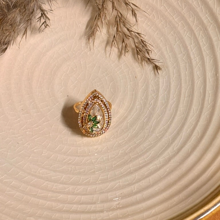 Elegant Forest Kundan Ring