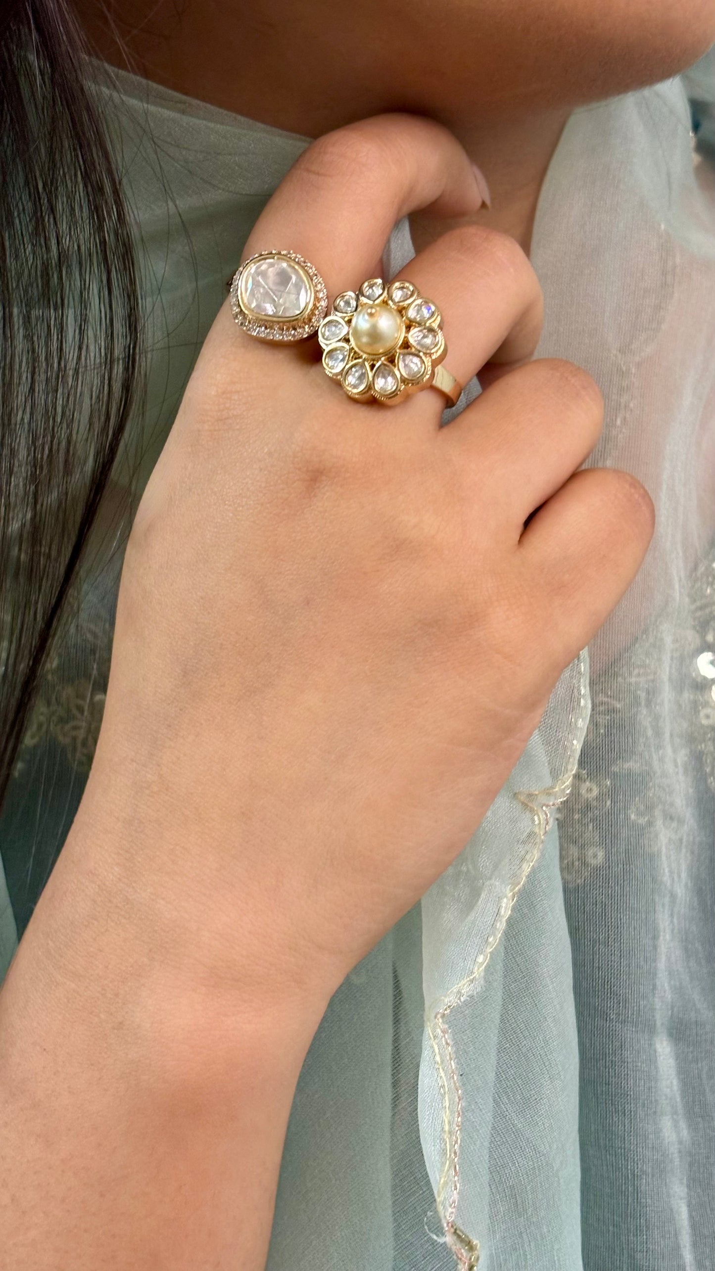 Vintage Radiance Kundan Ring