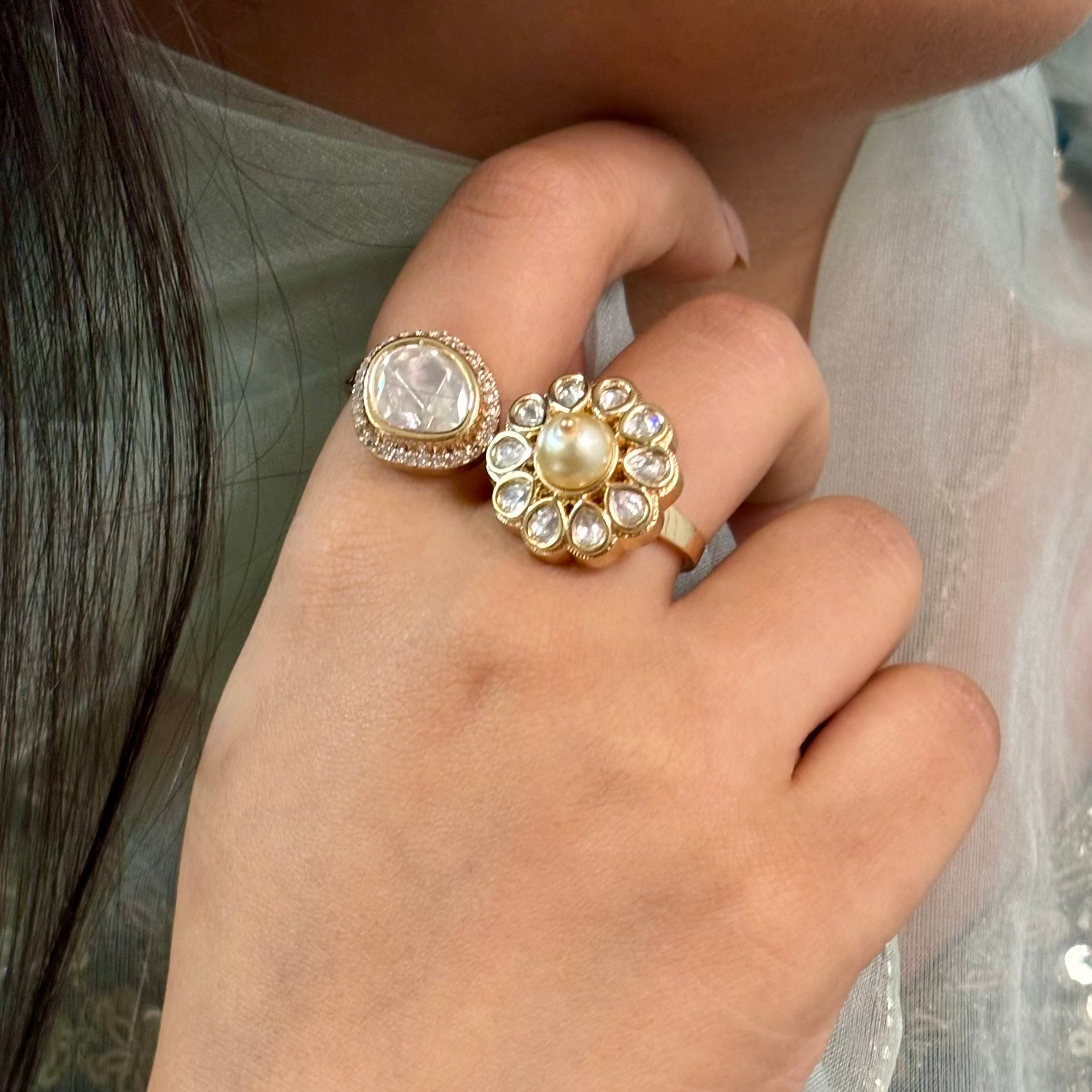 Vintage Radiance Kundan Ring