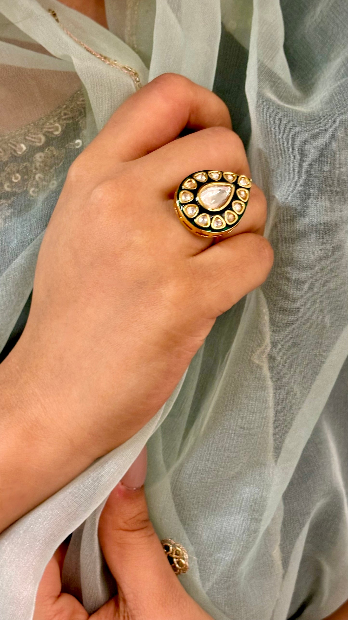 Mughal Jewel Kundan Ring