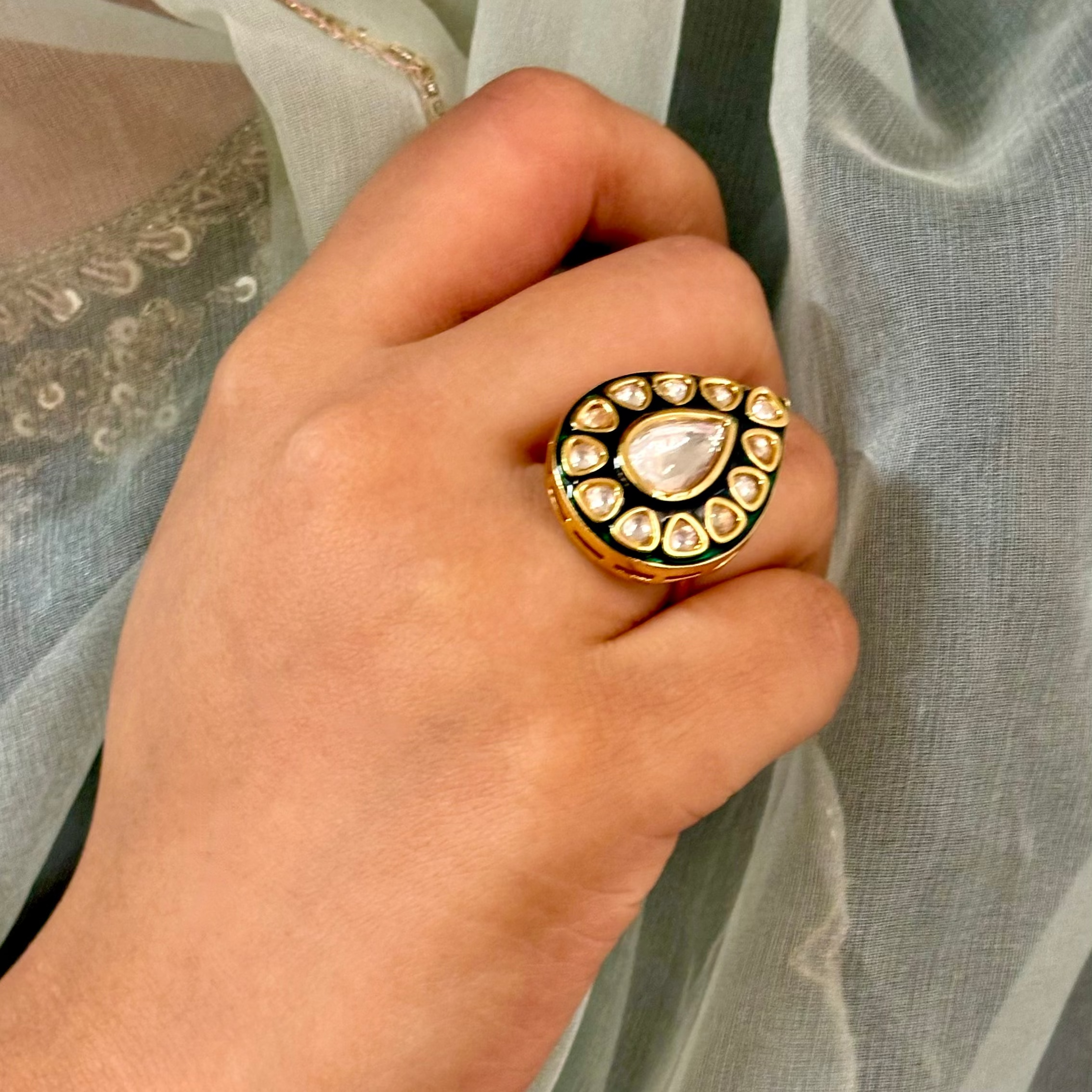 Mughal Jewel Kundan Ring