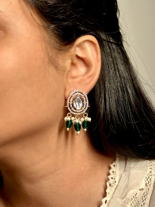 Sitara-Emerald earrings