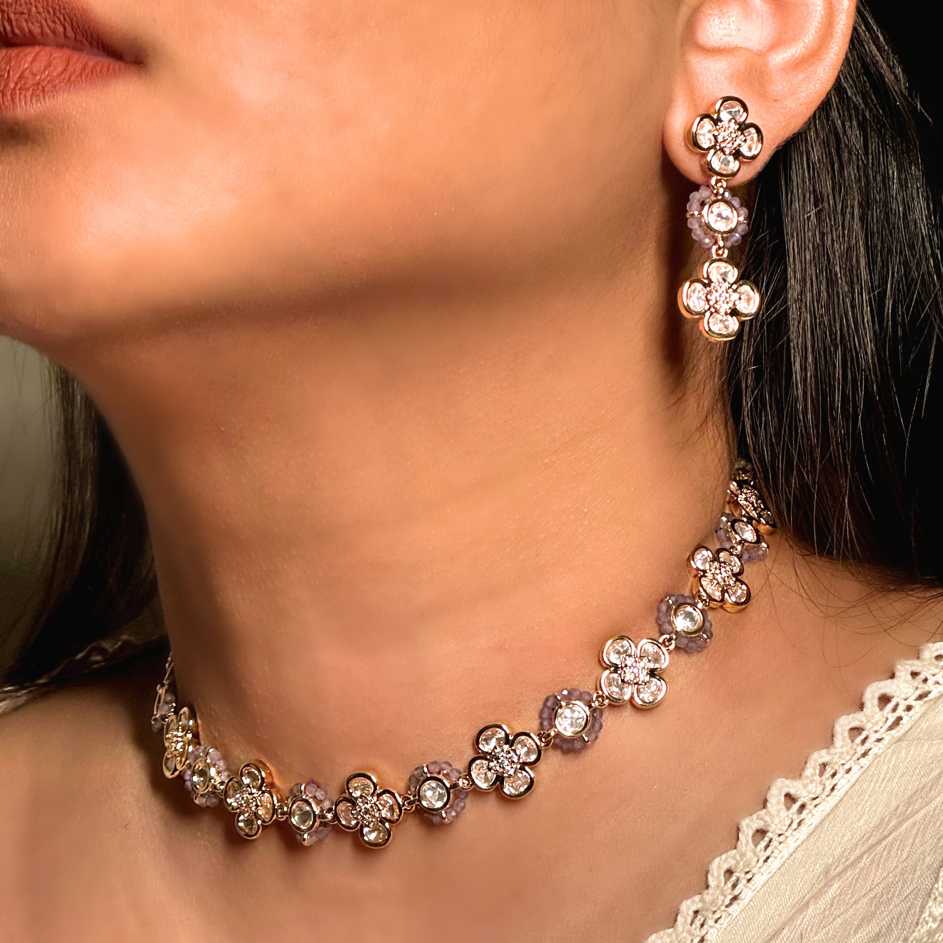 Sitara Lilac Polki Choker