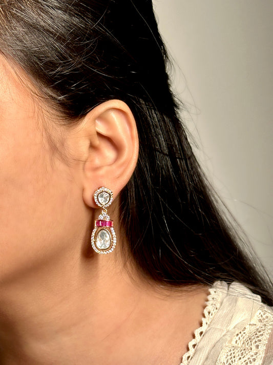Gulnaar Polki Ruby Studs
