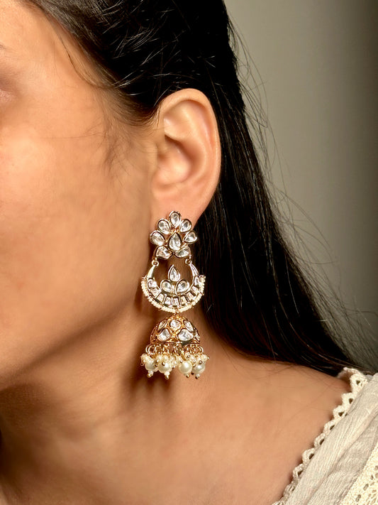 Noor Polki Kundan Jhumkas