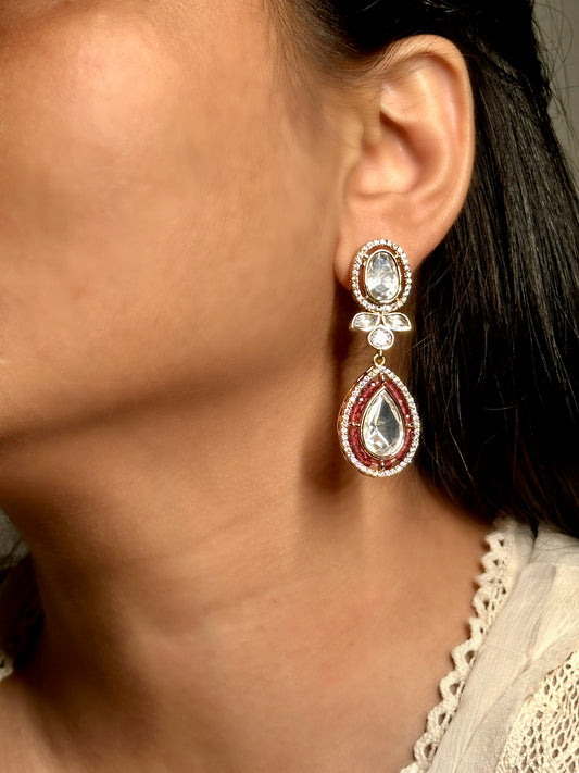 Ruby Radiance Polki Danglers