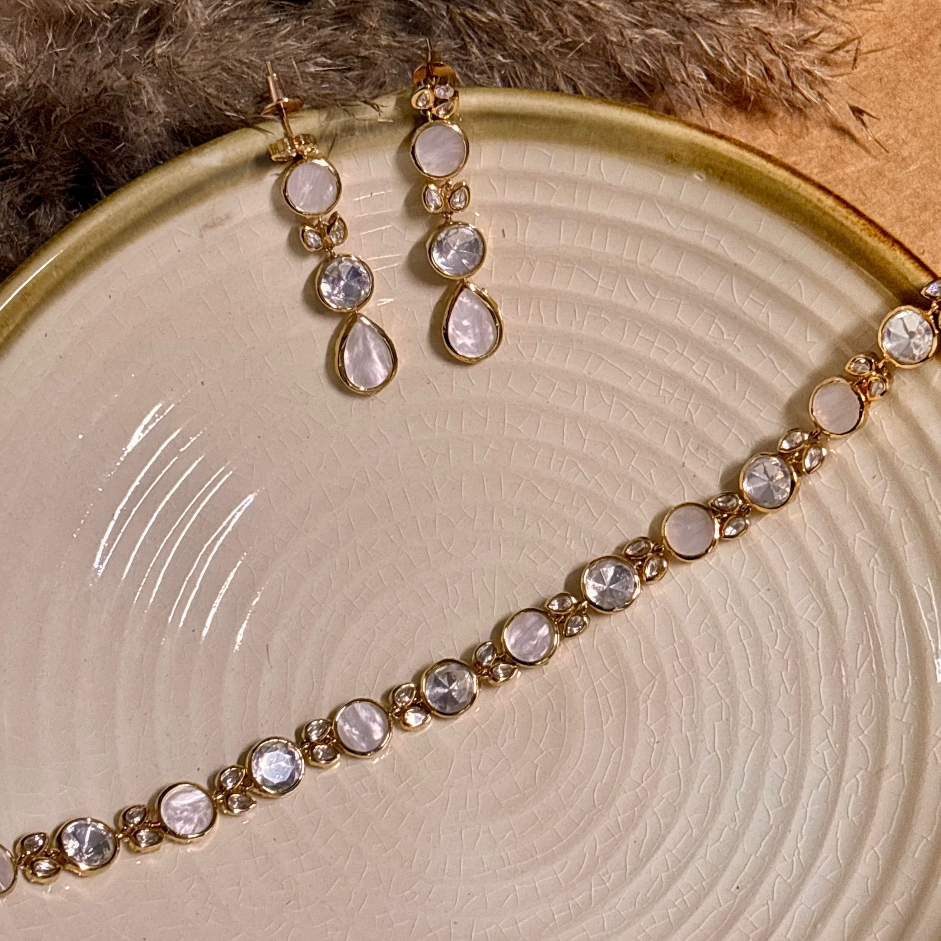 Serene Pearl Polki Choker Set