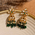Radiant Emerald Kundan Jhumkas