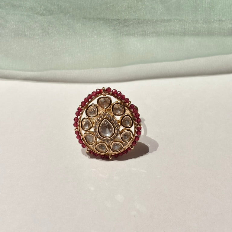 Meher Ruby Polki Ring