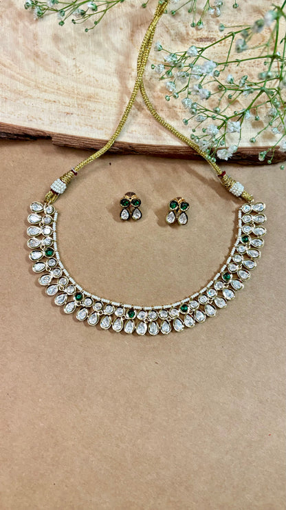 Classic Green Elegance Kundan Choker