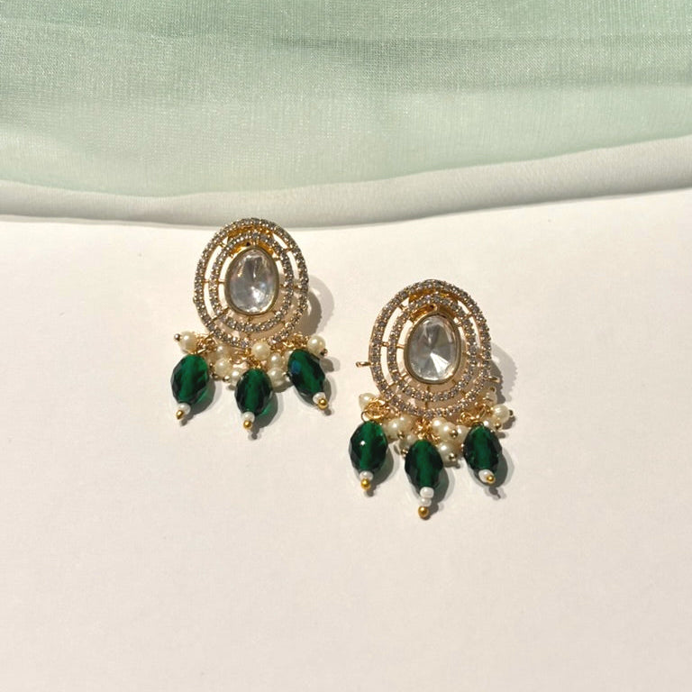 Sitara-Emerald earrings