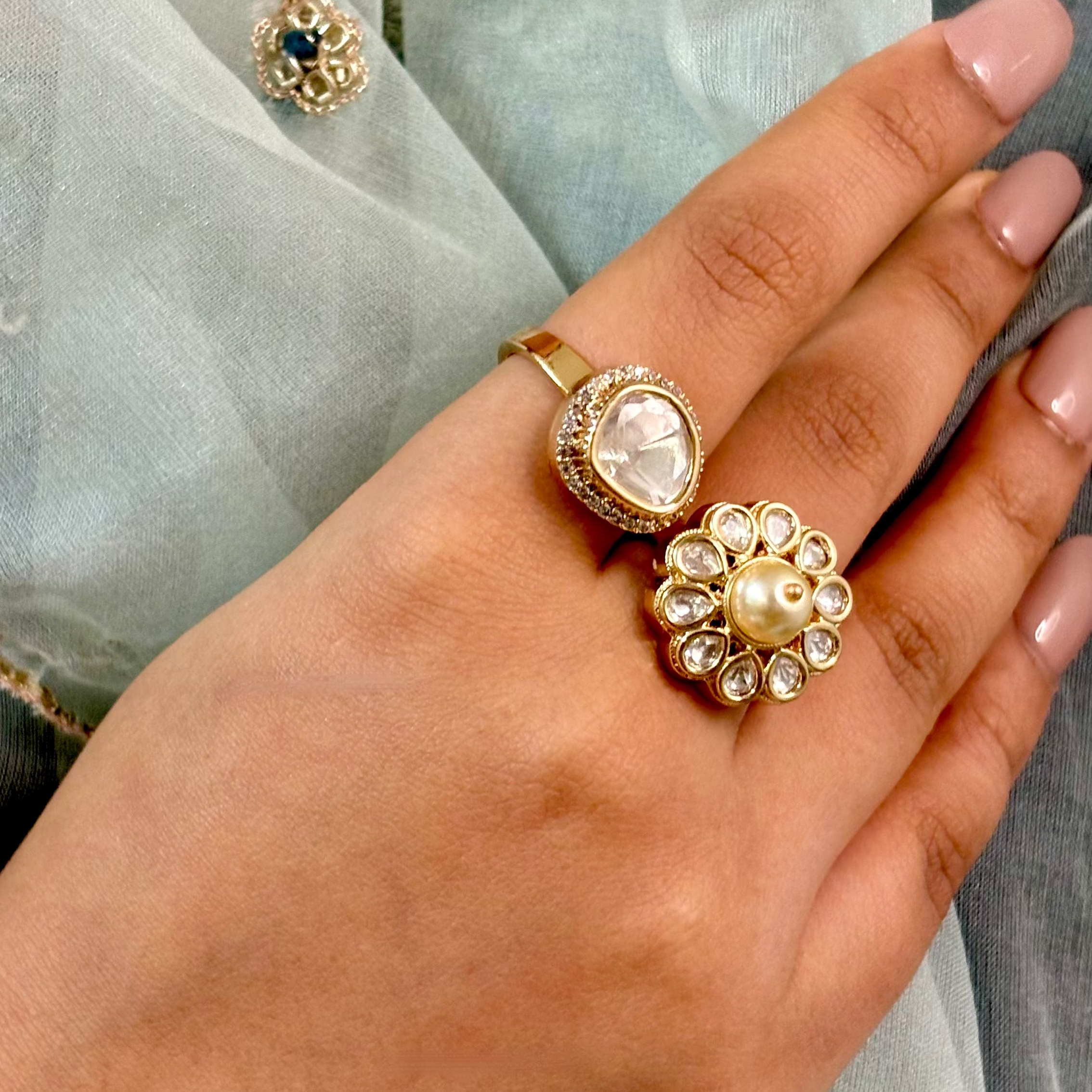 Vintage Radiance Kundan Ring