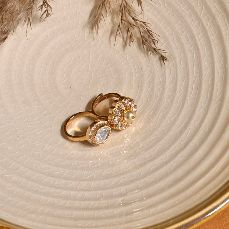 Vintage Radiance Kundan Ring