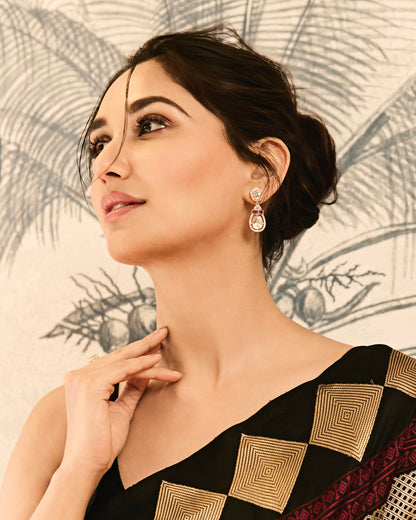 Gulnaar Polki Ruby Studs