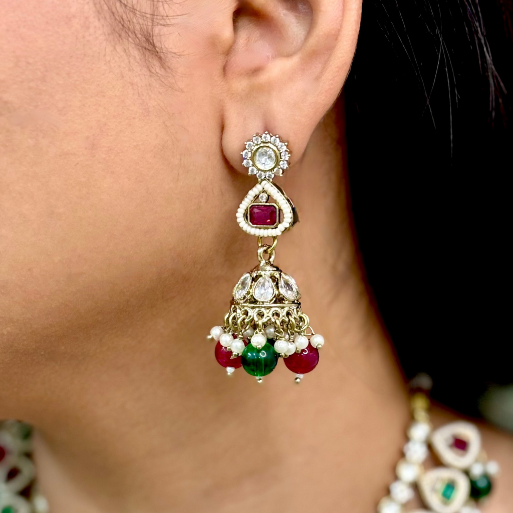 Elegant Multi-Hue Kundan Choker Set
