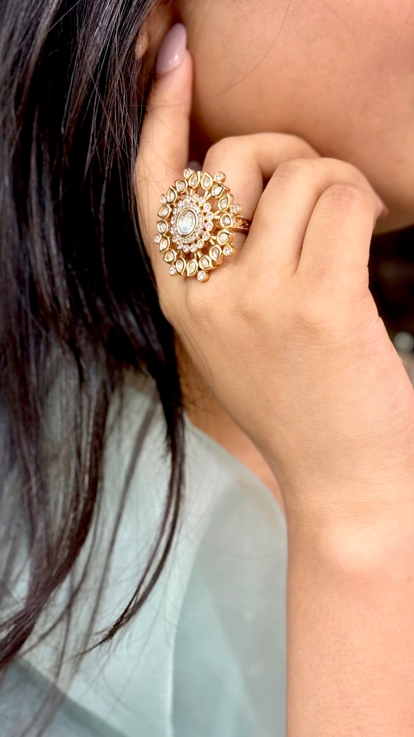 Timeless Elegance Kundan Ring