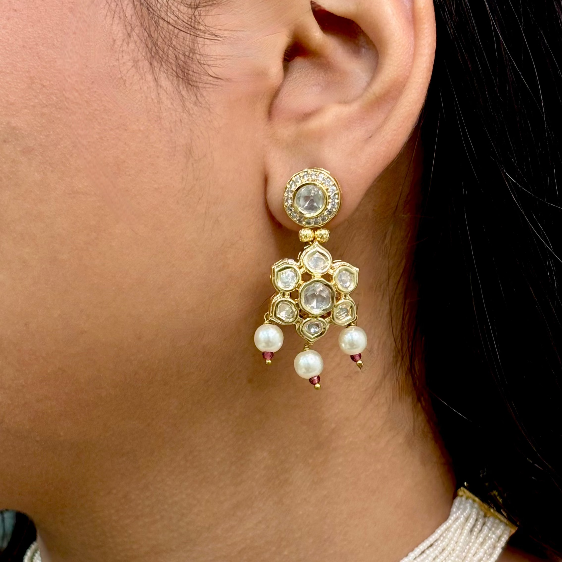 Regal Ruby & Pearl Kundan Choker Set