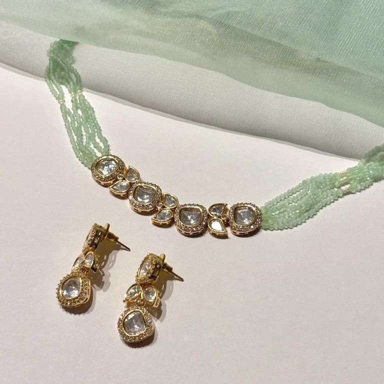 Mehr Polki Green Choker