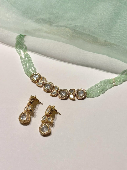 Mehr Polki Green Choker