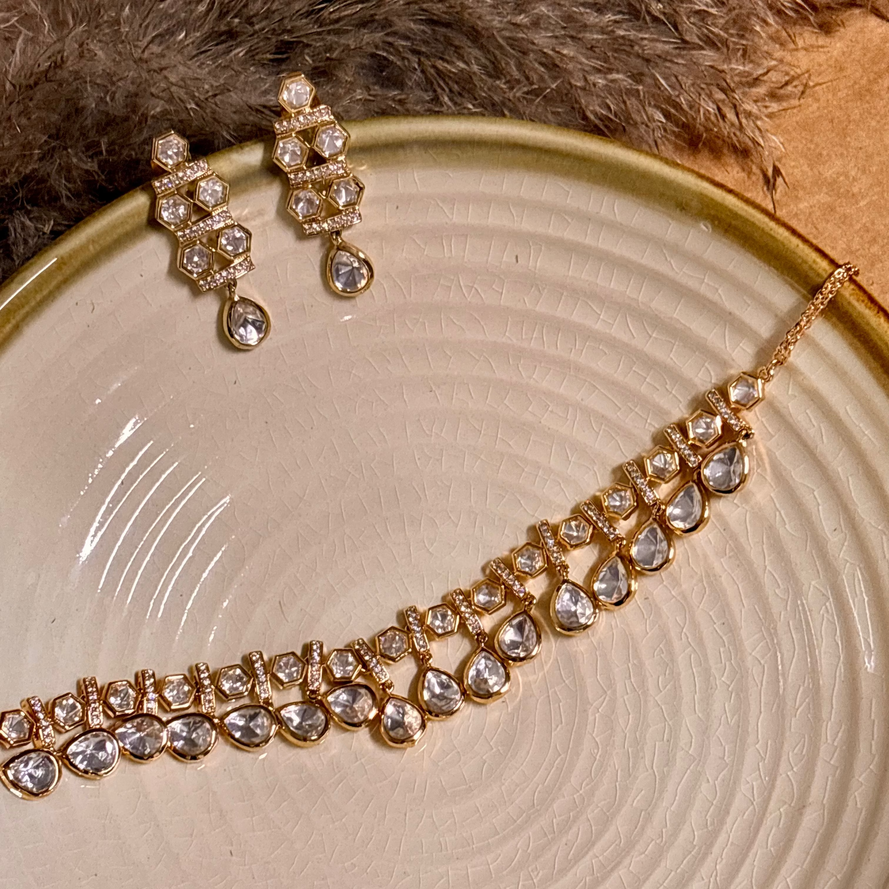 Classic Polki & Kundan Necklace Set