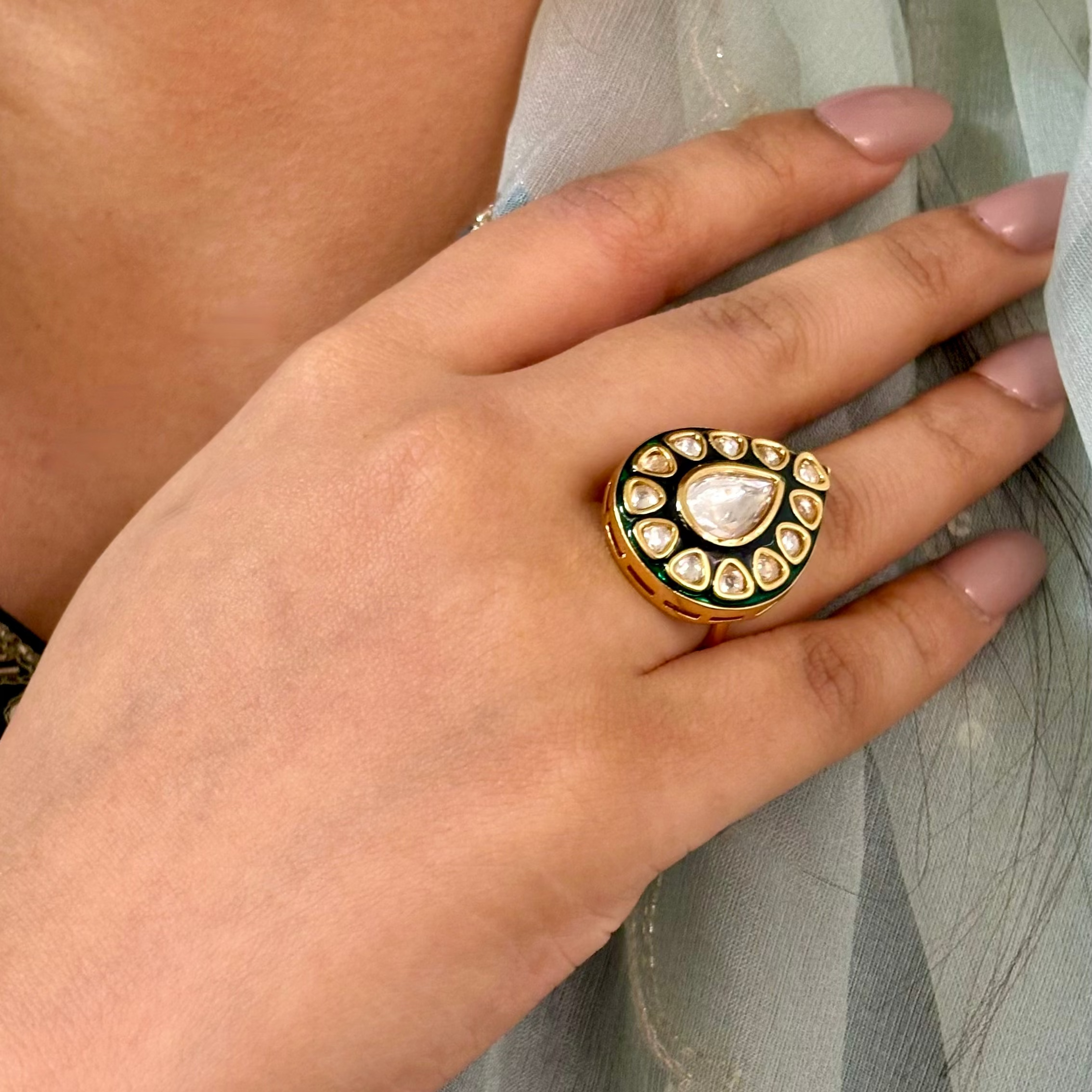 Mughal Jewel Kundan Ring