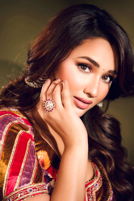 Vintage Pink Kundan Ring