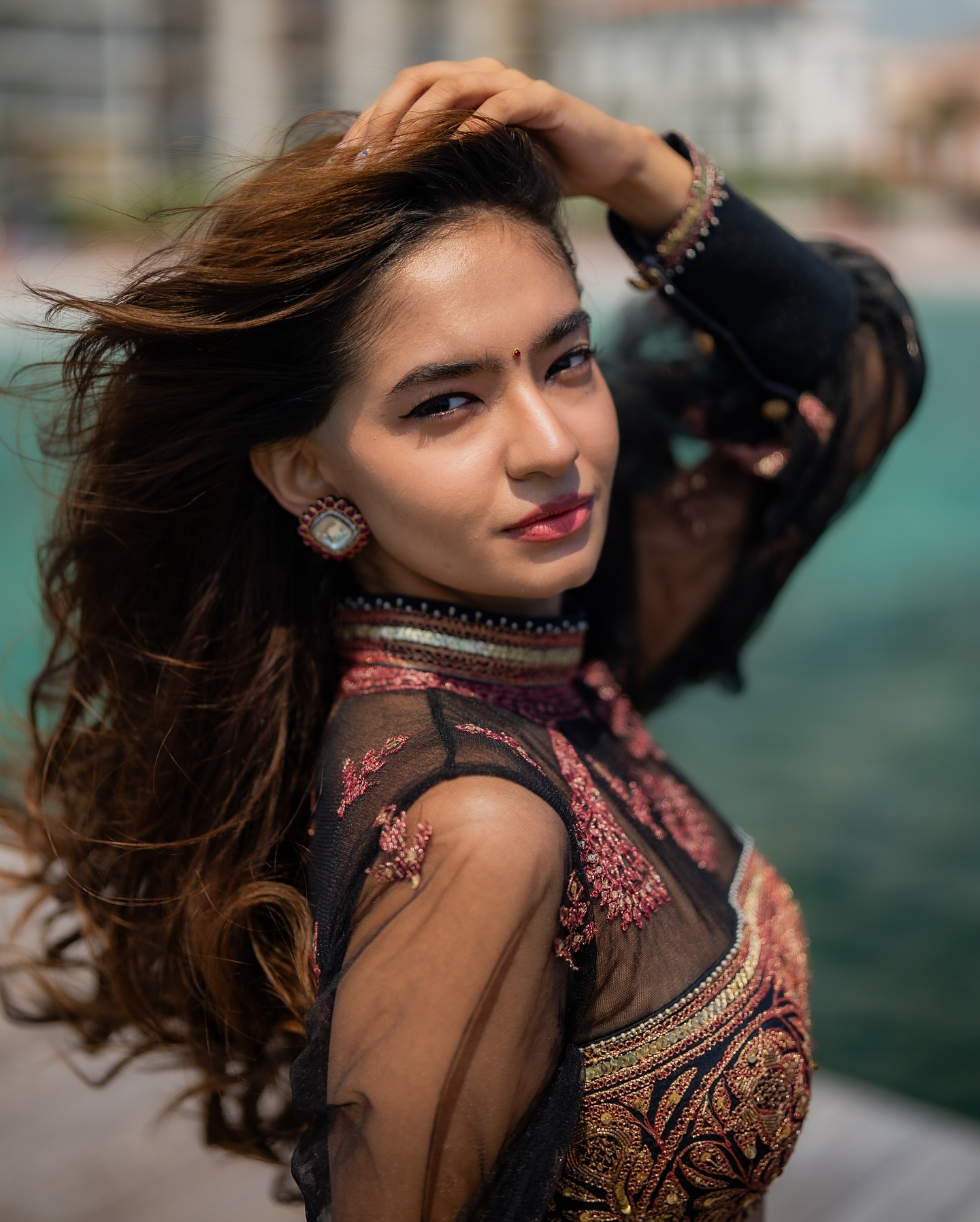 Ethereal Pink Polki Earrings