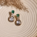 Ethereal Polki Green Droplets