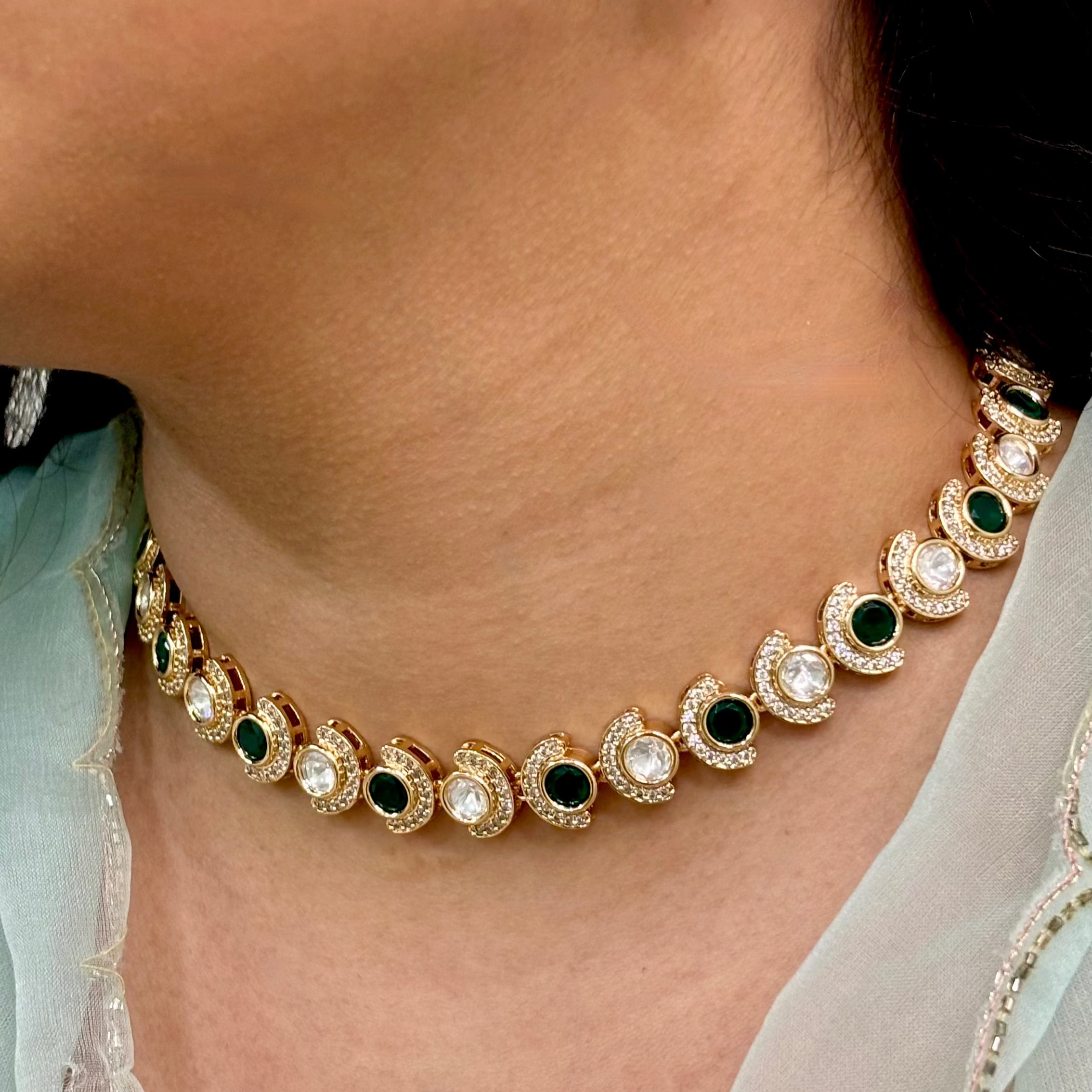 Elegant Essence Polki & Kundan Choker Set