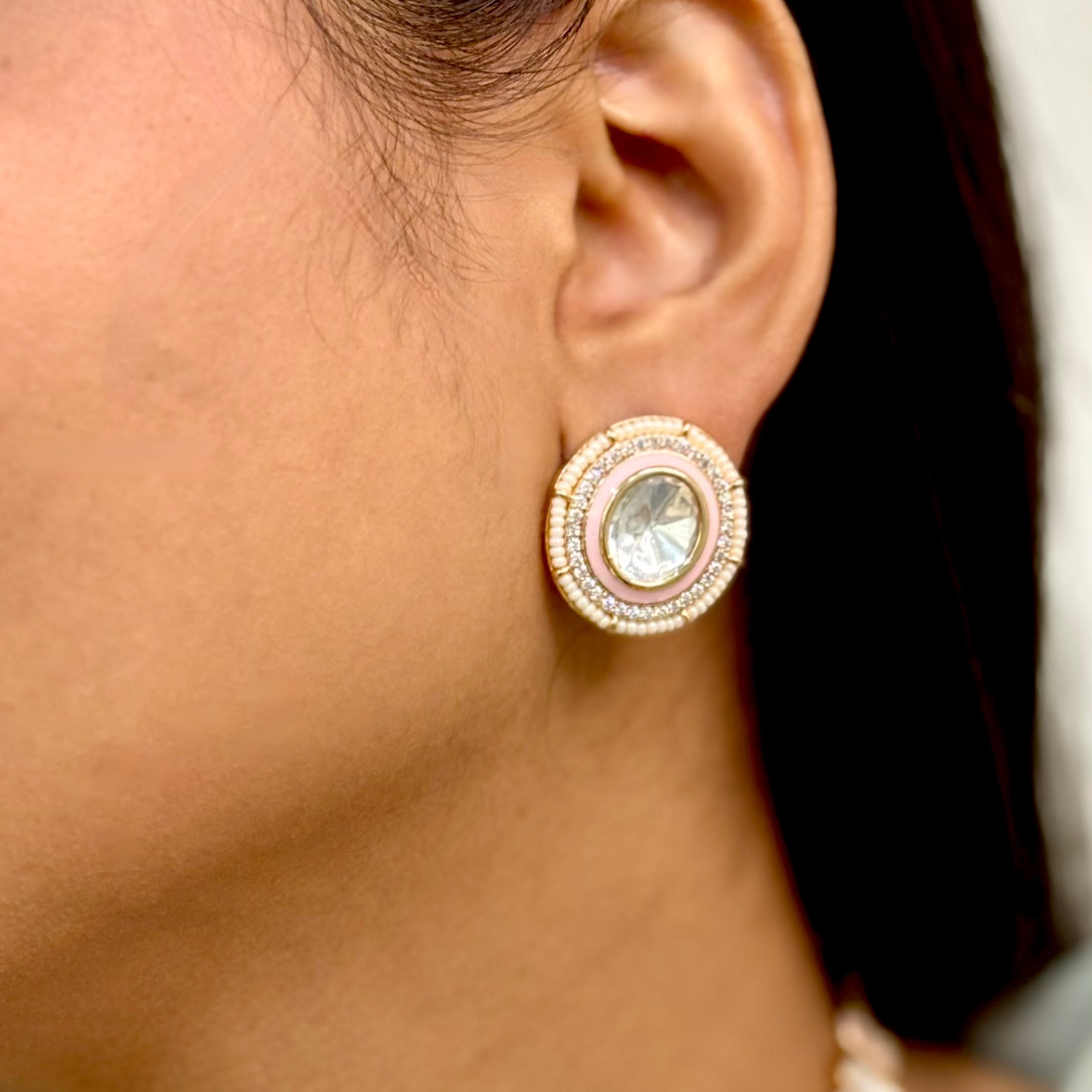 Timeless Pink Polki Choker Set