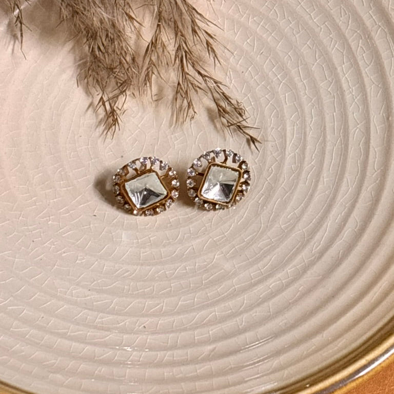Classic Plain Polki Studs