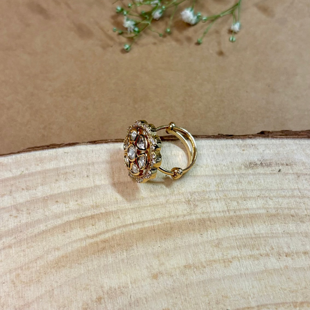 Opulent Charm Kundan Ring
