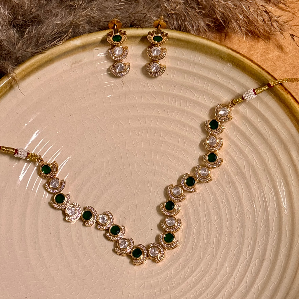 Elegant Essence Polki & Kundan Choker Set