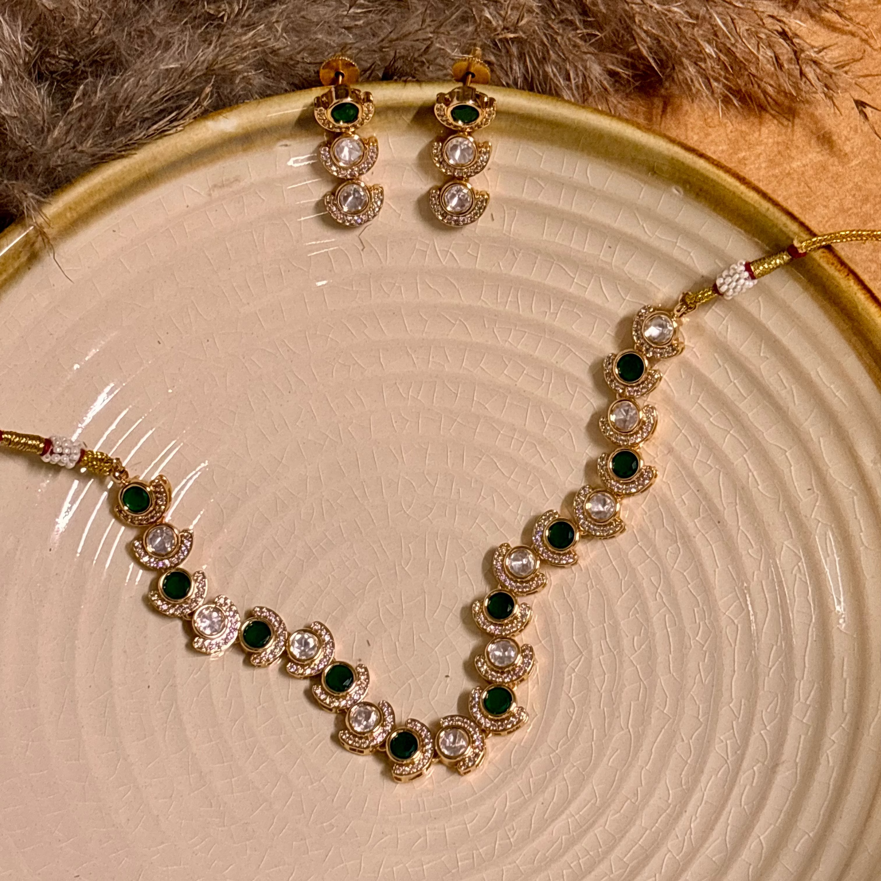 Elegant Essence Polki & Kundan Choker Set
