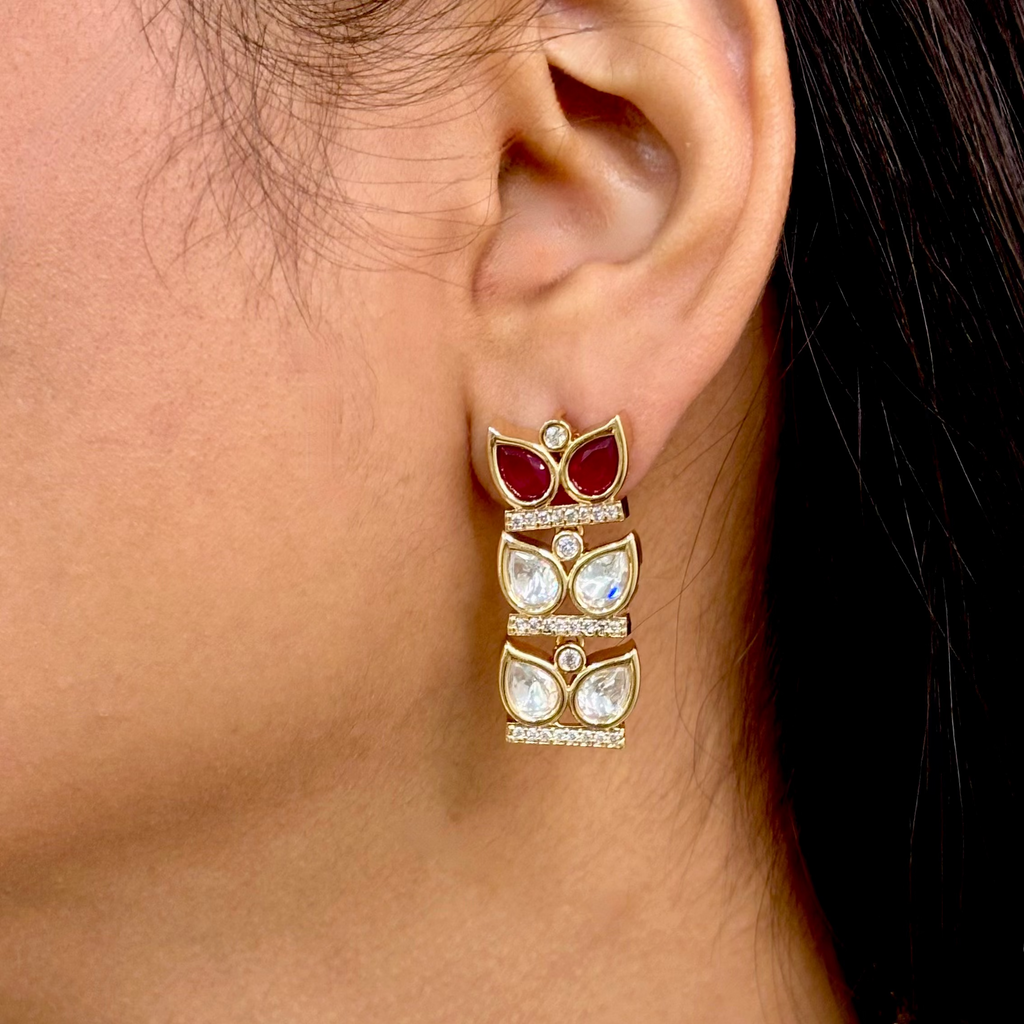 Elegant Ruby Kundan Choker Set